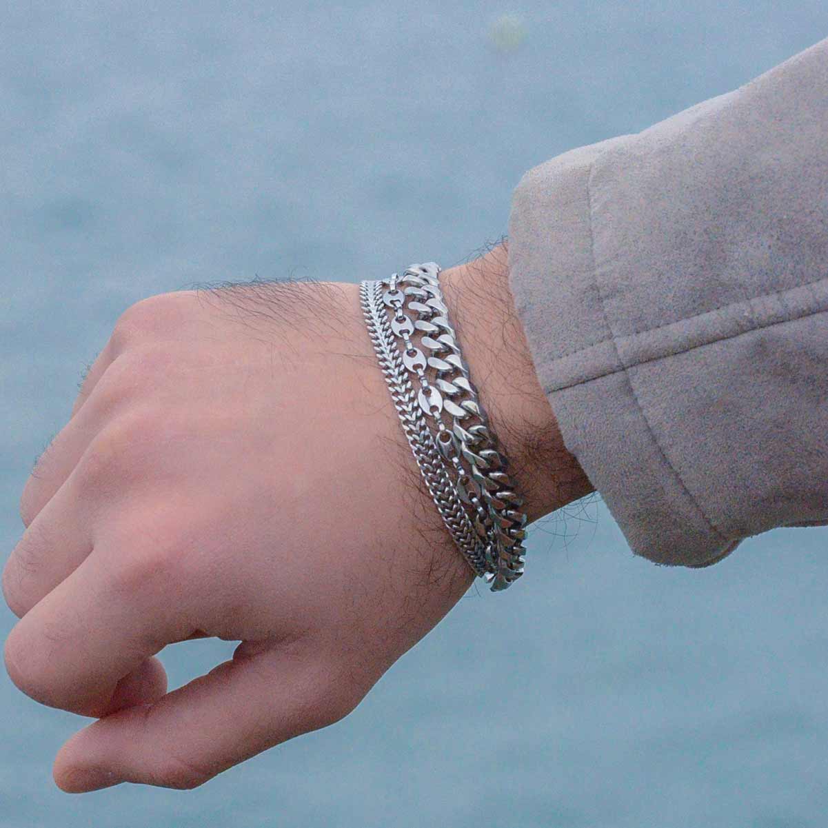 Theta Silver Bracelet 5MM Βραχιόλι από ανοξείδωτο ατσάλι 316L